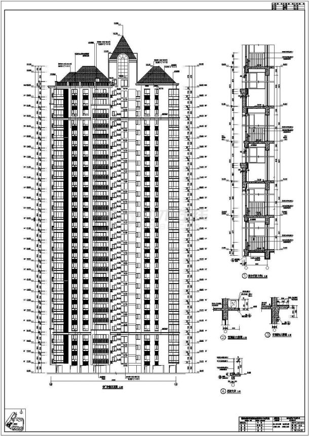 醴陵春天国际三十一层剪力墙结构A栋建筑施工图-图二