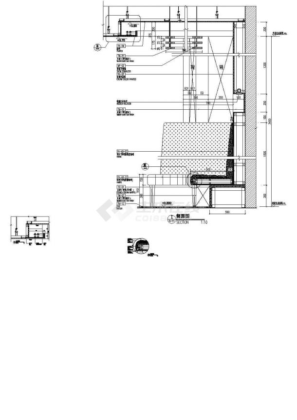 [酒店]沙发卡座节点CAD详图-图二