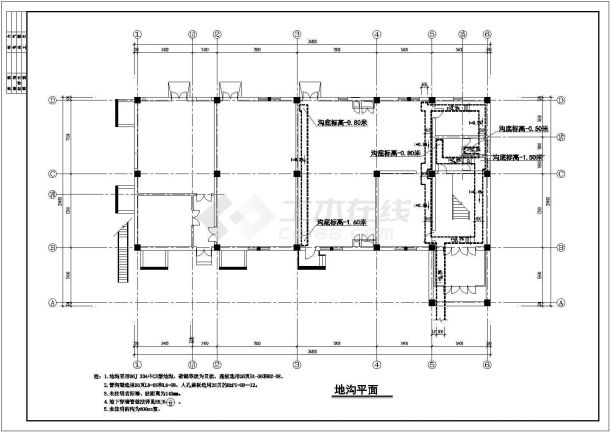 某地简单的通信楼建筑施工图-图一