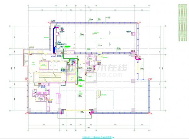 某地T3塔楼-给排水及消防平面图CAD图纸-图二