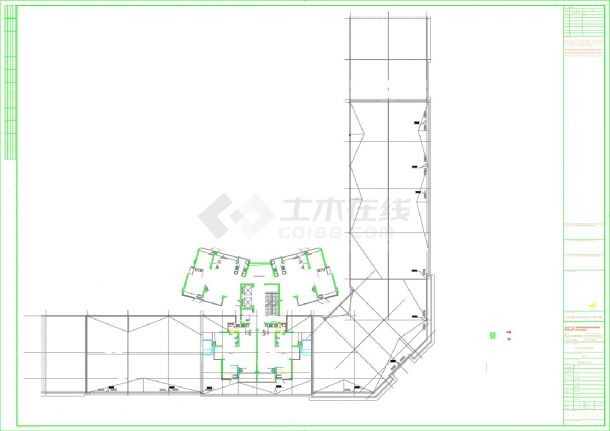中信水岸城六期 商业C区（一）屋顶给排水平面图 CAD图-图一