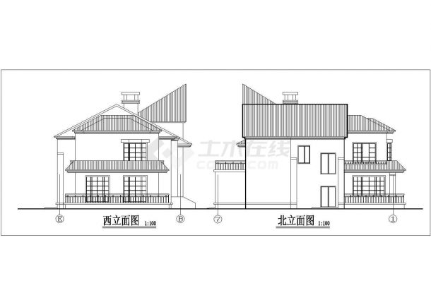某地区二层小别墅建筑设计方案图纸-图二