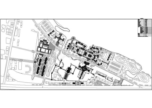 江苏某县城历史街区规划设计总平面布置图-图一