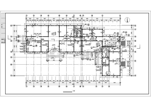 某地厂矿小办公楼建筑施工图-图二