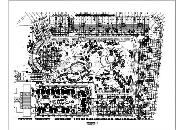 某地住宅小区地下车库建筑设计施工图纸-图一