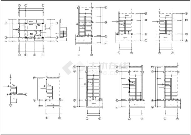 某地四层居委会综合楼建筑施工图-图一