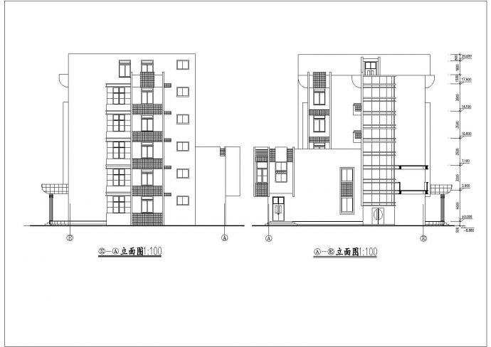 某地六层高校行政办公楼建筑方案图_图1