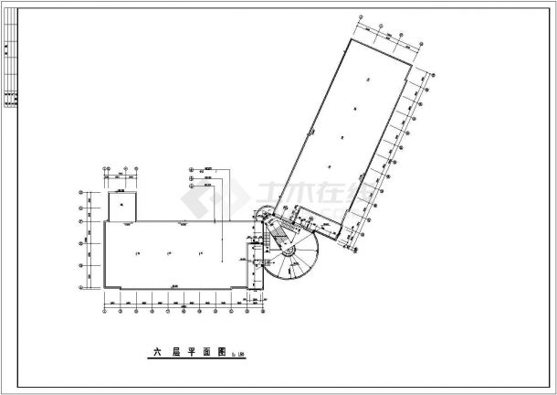 某地房产中心五层办公楼建筑施工图-图一