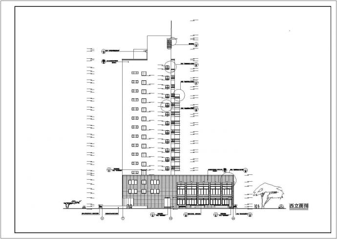 某地十五层办公楼建筑方案图_图1