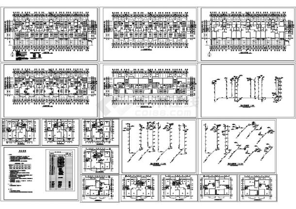 住宅采暖给排水全套CAD施工图-图一