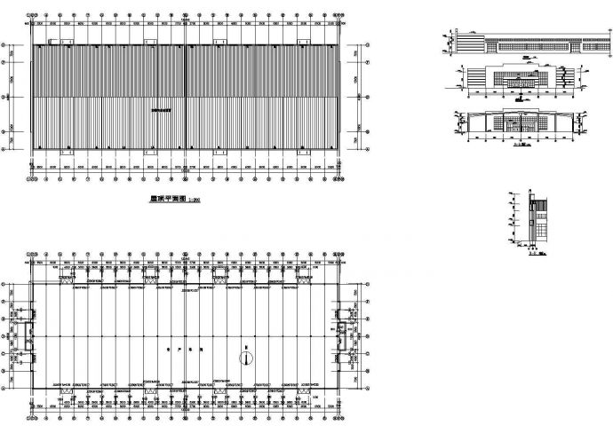  1层生产车间厂房建筑施工图（长133.44米 宽45.6米）_图1