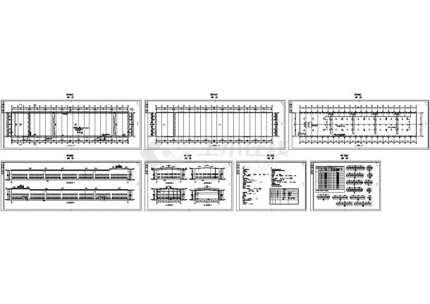  单层4609平米门式钢架结构机加工车间建施图（长148.3米 宽31.1米）-图一