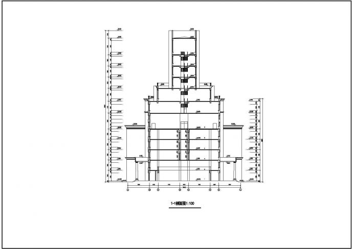 某地测绘局六层办公楼建筑方案图_图1