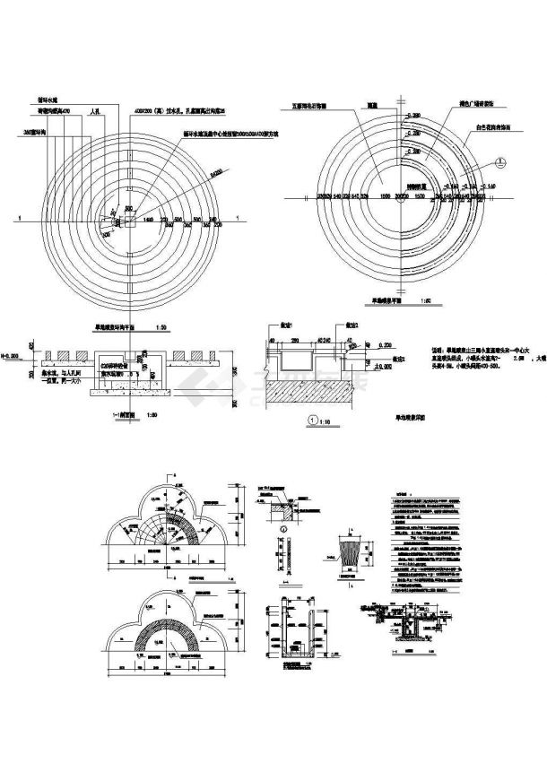旱喷泉的cad施工图