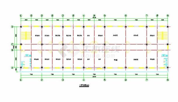 某地保险公司四层办公楼建筑方案图-图二