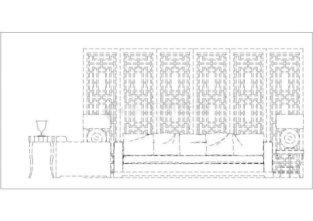 建筑室内装修设计沙发组合及床平立面图CAD汇总-图一