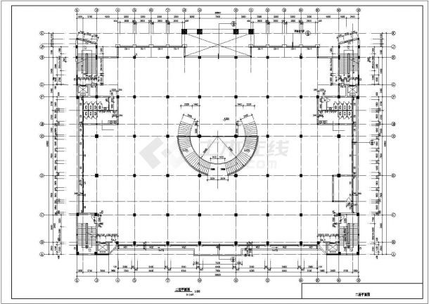 某地大型详细的商贸城建筑施工图-图二