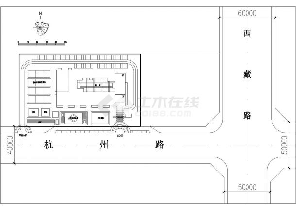 某地四层培训机构建筑方案设计图纸-图一