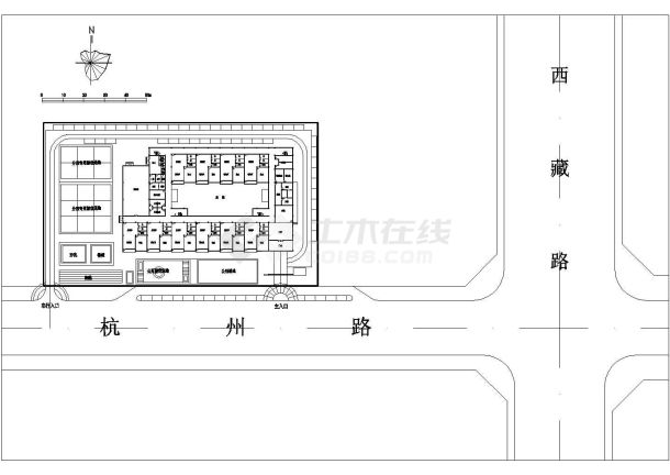 某地四层培训机构建筑方案设计图纸-图二