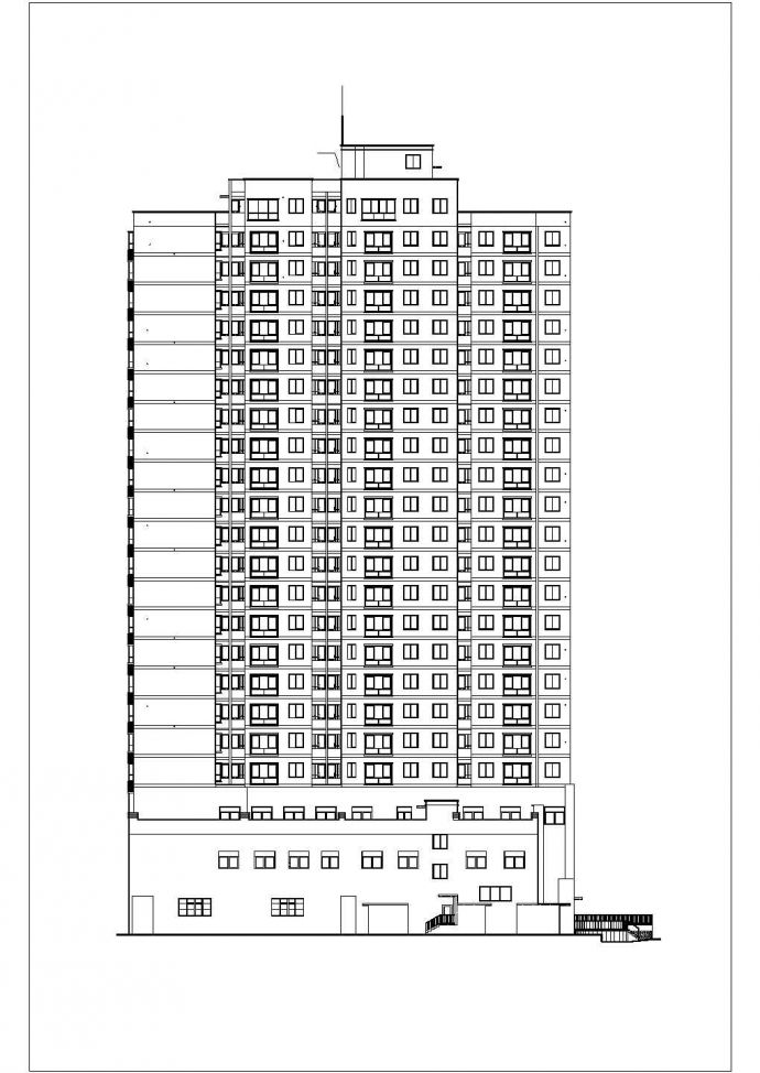 遵义市重庆路日月星大厦建筑设计施工图_图1