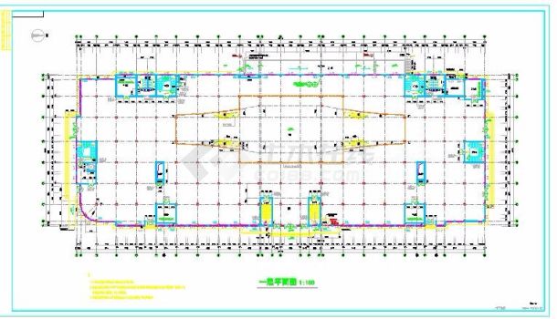 某地大型商业建筑cad施工图-图二