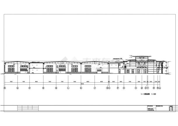 某地大众特许汽车业务大厅及维修车间建筑设计图-图一