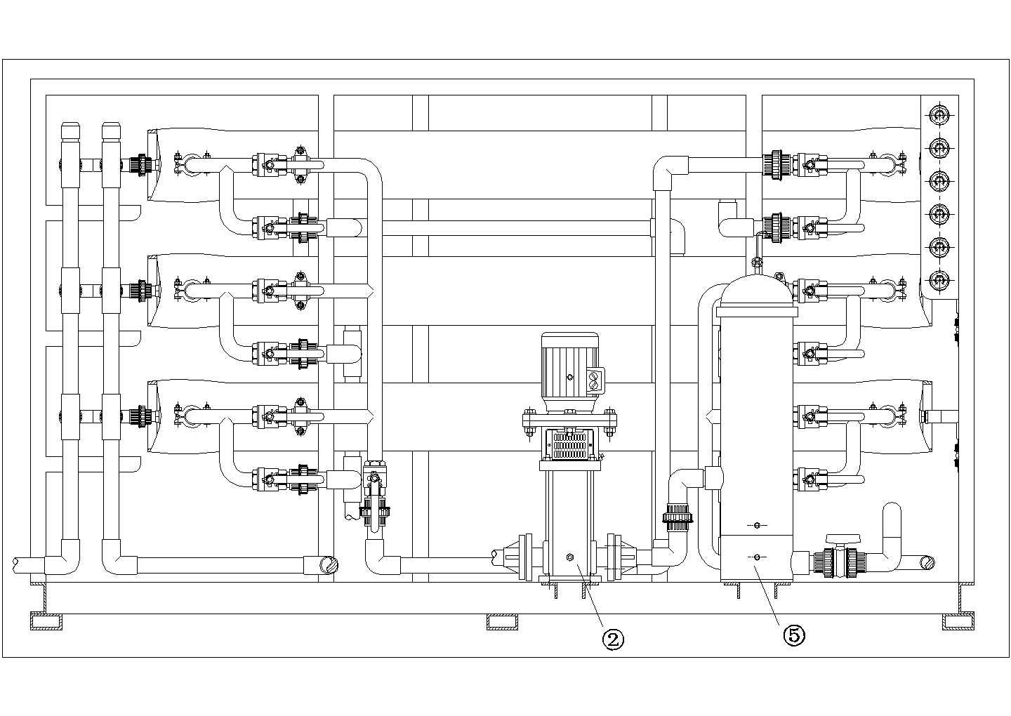 工业水回用5t/h,RO反渗透装置安装图。