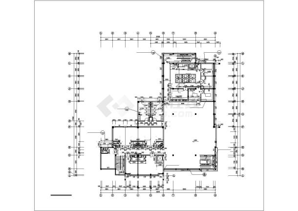 某地著名旅游区综合服务楼建筑施工图-图二