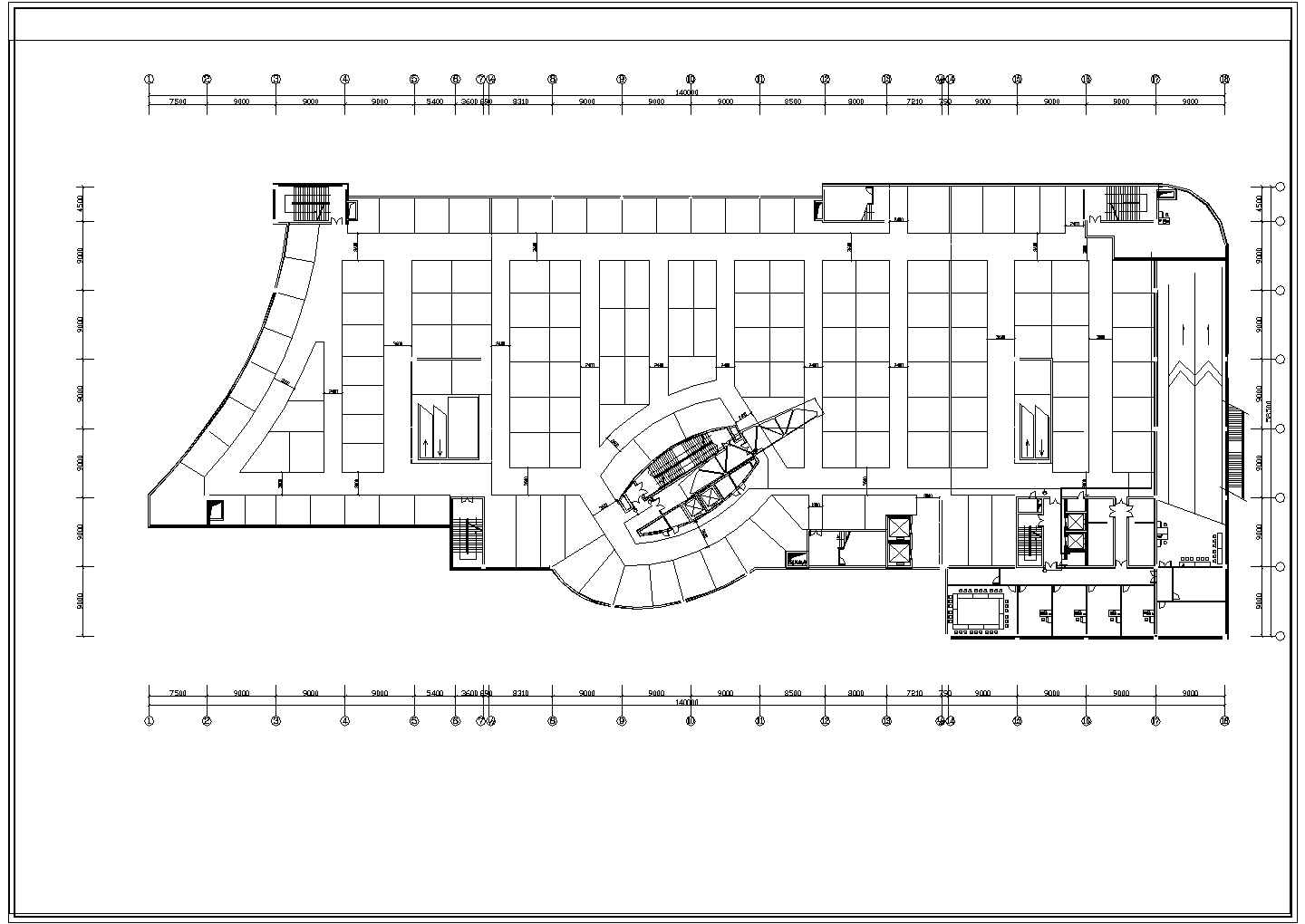 某地商场建筑设计图（共5张）