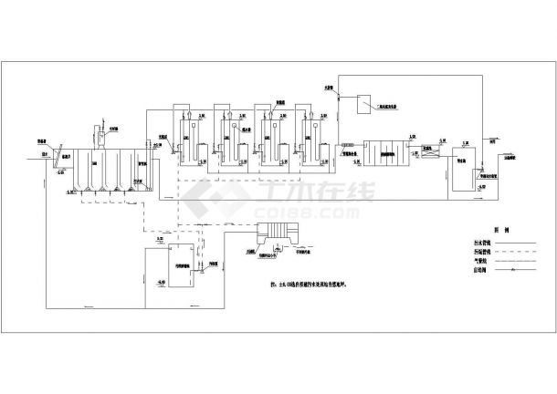 某医院污水处理工艺流程CAD参考图-图二