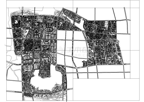 某城市新城区规划设计总平面布置图-图一