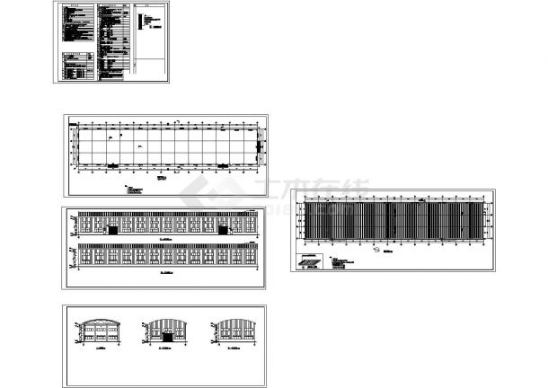18米跨度钢结构排架单层工业厂房施工图-图一