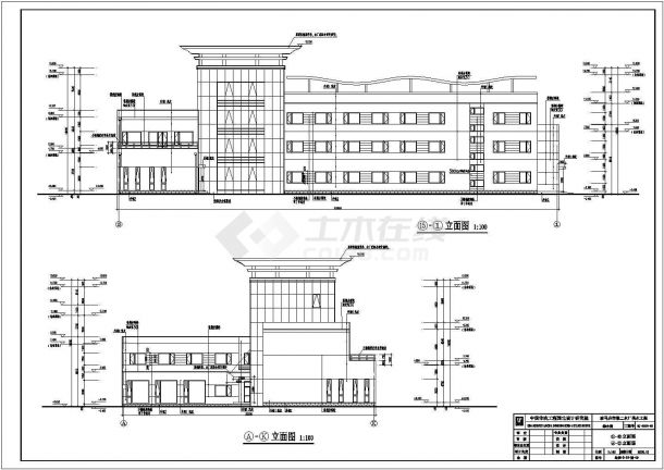 河南地区三层厂区综合办公楼建筑设计施工图-图二