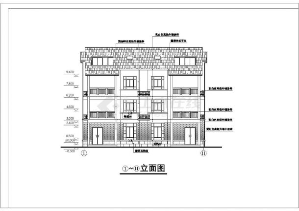 某市三层村民住宅楼建筑设计施工图（含结构设计）-图二