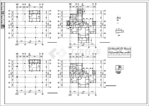 福建某小区框架结构别墅结构施工图-图二