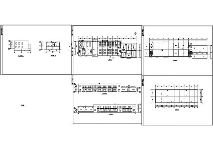2层食堂浴室娱乐室综合建筑CAD图纸【平立剖】_图1
