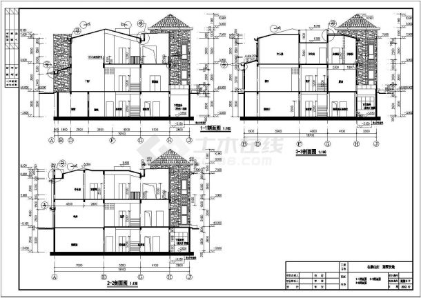 某居住小区二层别墅建筑设计施工图-图二
