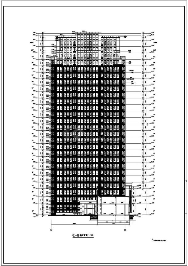 某地区24层剪力墙住宅楼建筑施工图-图一