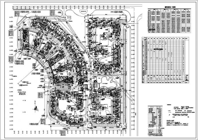 万科六期住宅小区规划设计总平布置图_图1