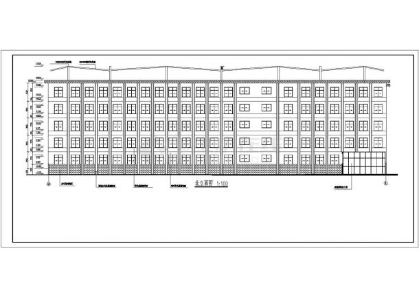 某地区五层中学教学楼建筑设计方案-图二