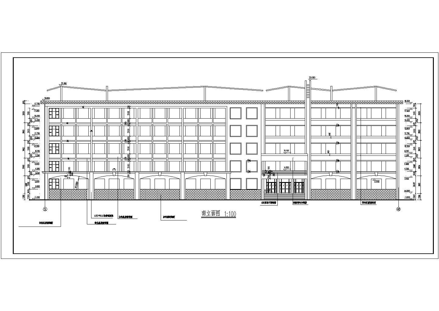 某地区五层中学教学楼建筑设计方案