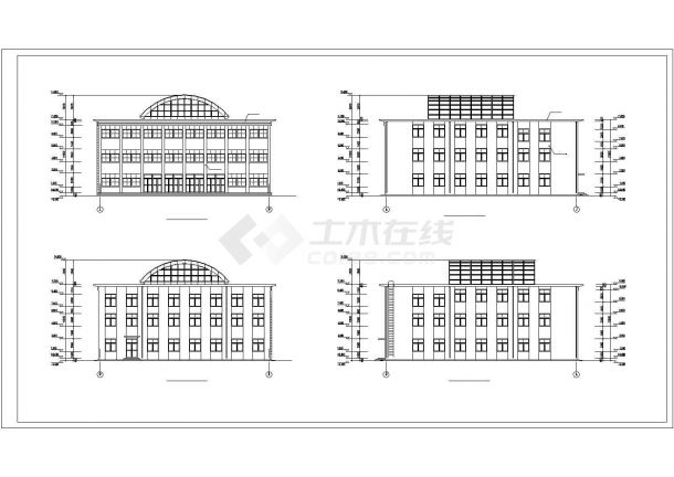 某煤矿公司职工俱乐部建筑设计施工图-图一