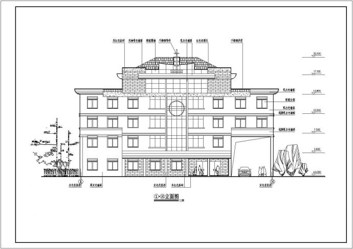 某地五层小办公楼建筑方案设计图纸_图1