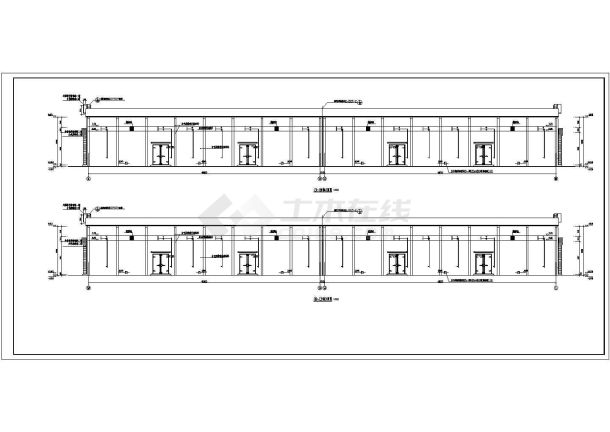 某地区单层粮食平房仓建筑设计施工图-图一