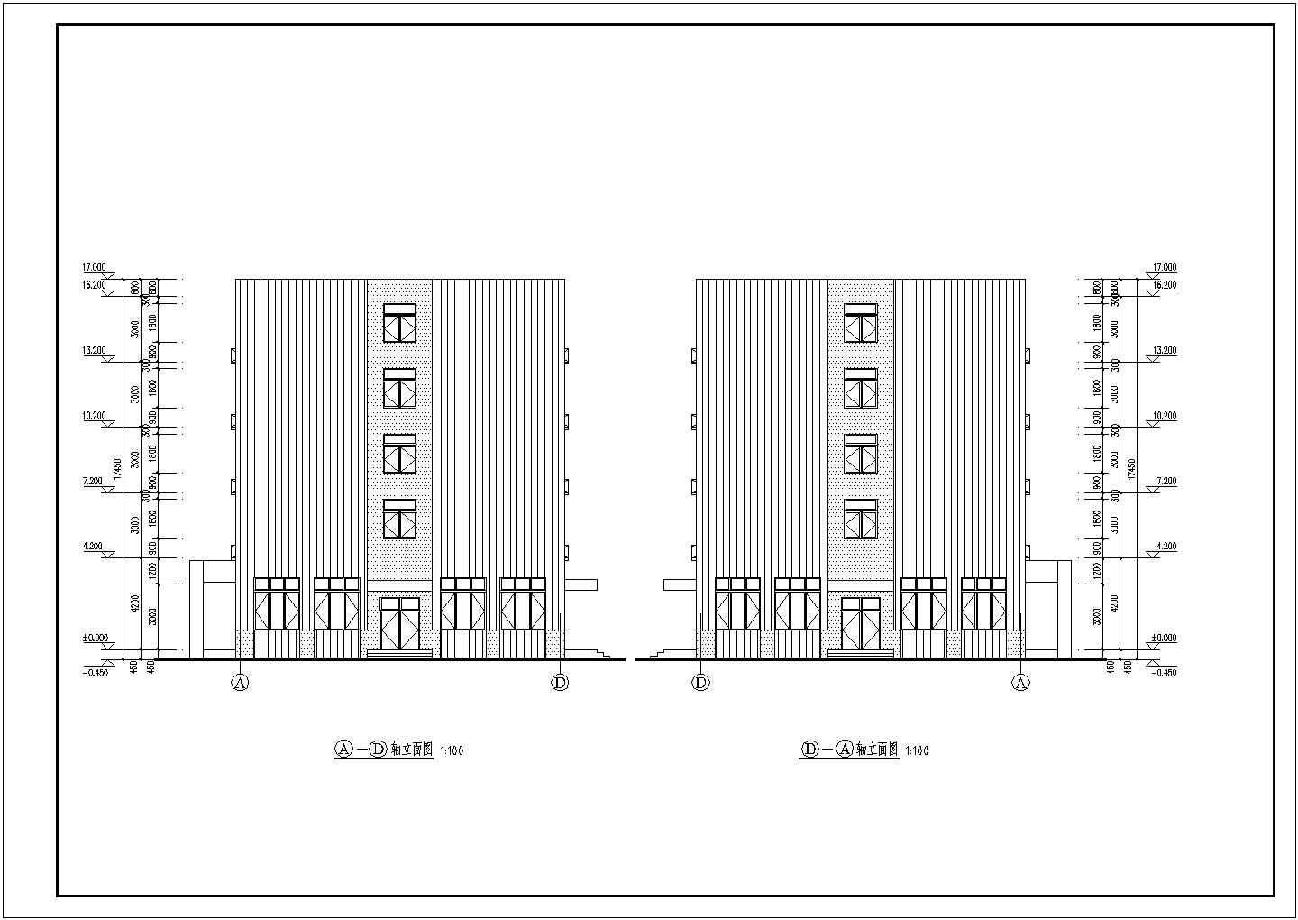 某学校学生宿舍楼建筑方案设计图纸