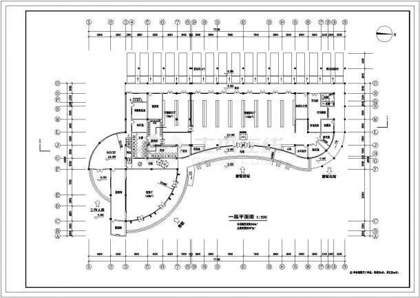 某县汽车长途客运站建筑方案设计图纸-图二