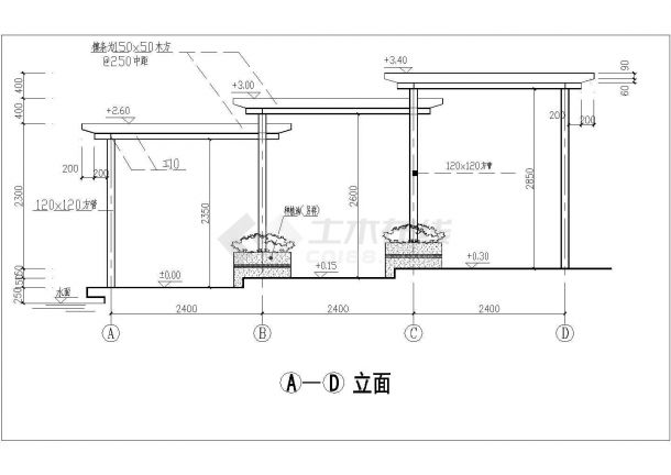 景观、小品、园林常用节点大样施工图-图一