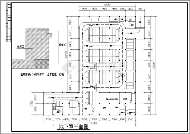 某地区三层体育馆建筑设计方案（含总图）-图二