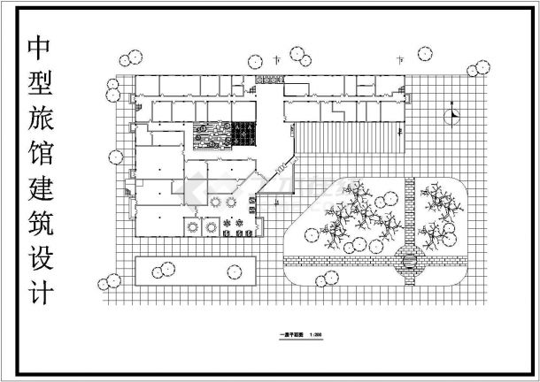 某地中型旅馆建筑设计方案图-图二