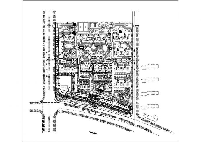 某地区高档小区总平规划设计方案图_图1